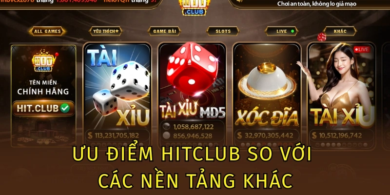 Ưu điểm Hitclub so với các trang game khác