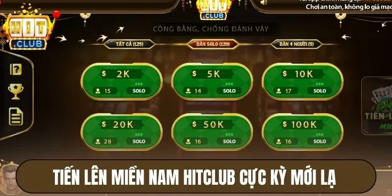 Tiến Lên Miền Nam Hitclub - Đối Đầu Kịch Tính Mỗi Ván Game 2 Tiến lên miền Nam Hitclub cực kỳ mới lạ